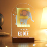 Personalised LED Wooden Based LED Light