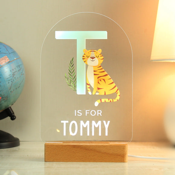 Personalised LED Wooden Based LED Light