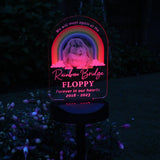 Rainbow Bridge Pet Memorial Outdoor Solar Light-Personalised