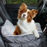 Dog Car Seat Plush Cosy Pet Car Booster Seat for Small Dogs and Cats with Storage Pocket and Safety Leash