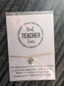 Best Teacher Wish Bracelet