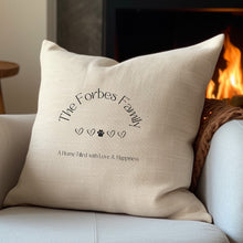 Load image into Gallery viewer, Personalised Family &amp; Pet Cushion