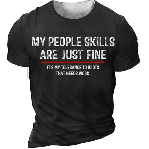 Funny People Skills Mens T Shirt