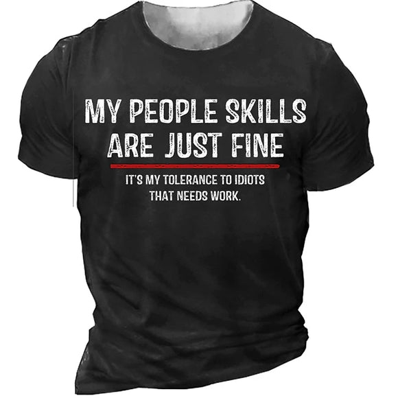 Funny People Skills Mens T Shirt