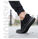 Mens Breathable Slip On Sock Trainers