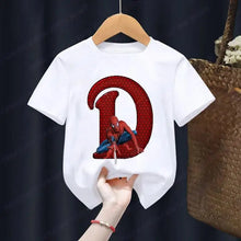 Load image into Gallery viewer, Kids Spiderman Initial Tshirt