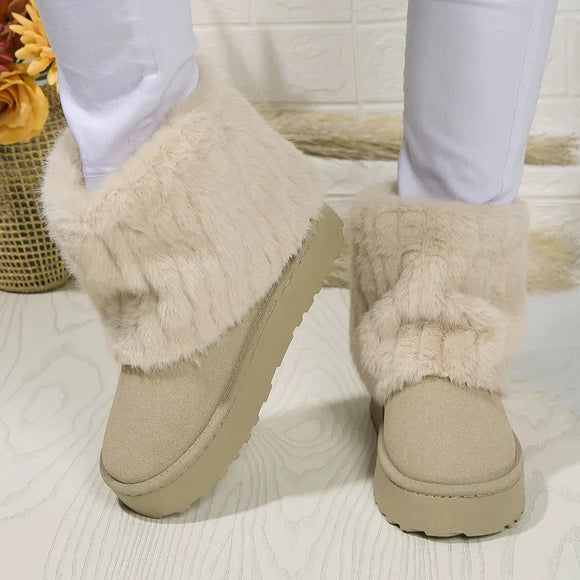 Round Toe Warm Thickened Plush Boots