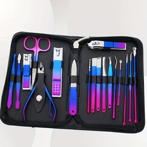 18pcs Set  Stainless Steel Manicure and  Pedicure Kit