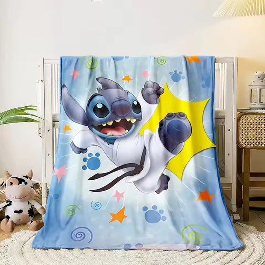 Disney Stitch HD Printed Flannel Fluffy Fleece Throws