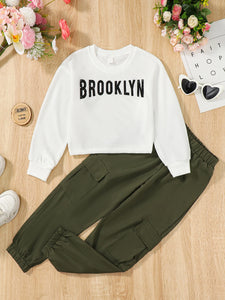 2PCS Fashion Girl Brooklyn Clothing Set