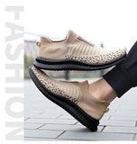 Mens Breathable Slip On Sock Trainers