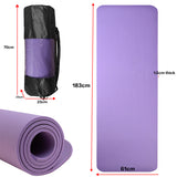 Yoga Mat 15mm Thick Gym Mats with Carrying Strap