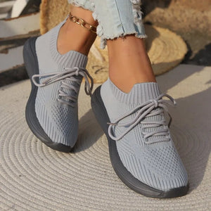 Womens Breathable Sock Casual Trainers with Laces