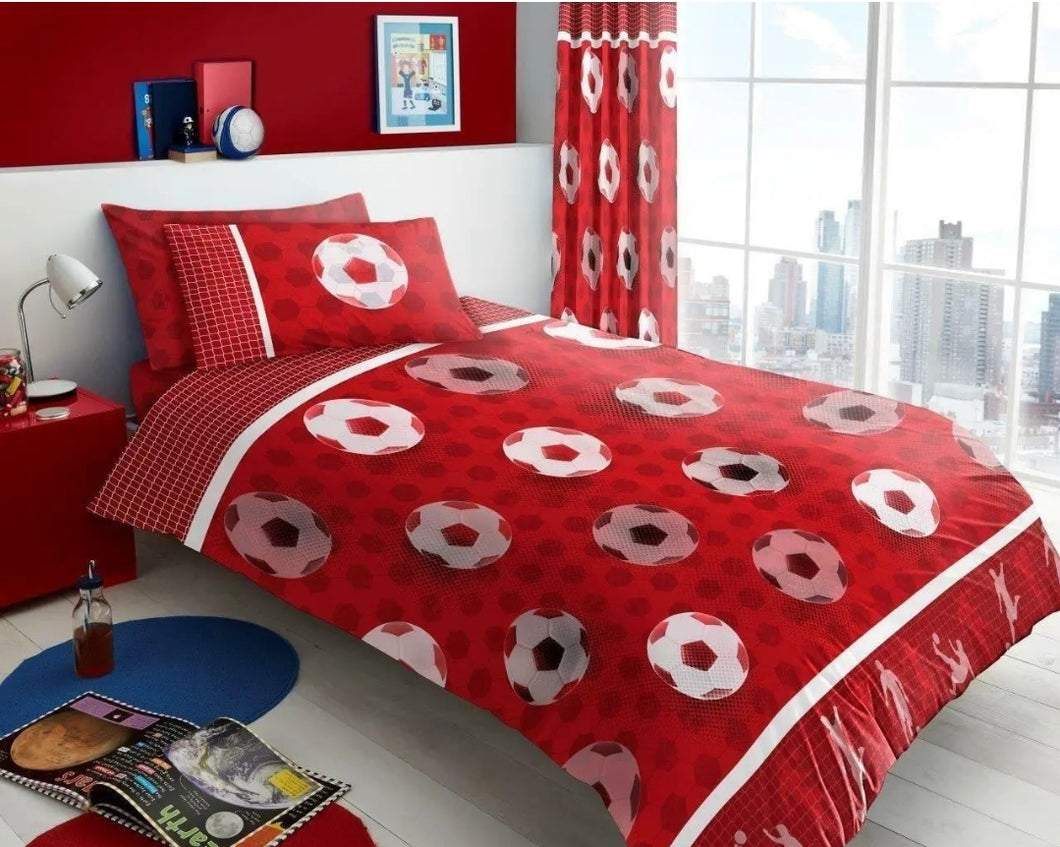 Red Football Design Duvet Set