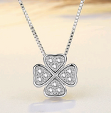 925 Sterling Silver Crystal Clover Pendant