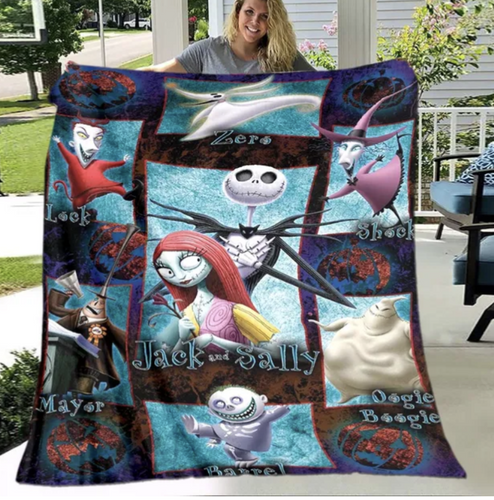 Jack & Sally Soft Throw Blanket