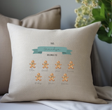 Personalised Gingerbread Man Cushion