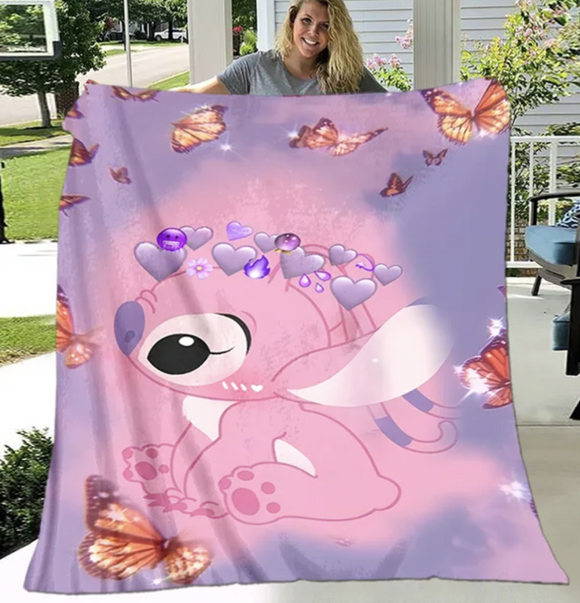 Angel With Butterflies Fleece Throw