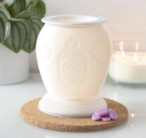 White Ceramic Buddha Electric Oil Burner