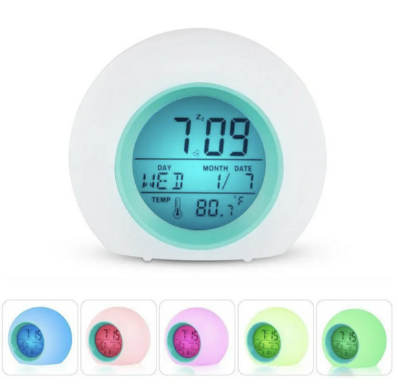 Colour Changing Night Light Digital Alarm Clock