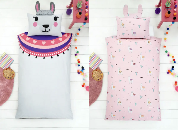 Kids SINGLE Llama Bedding