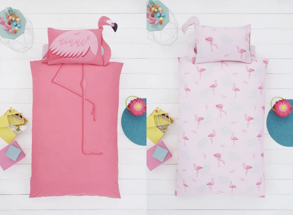 Kids SINGLE Flamingo Bedding