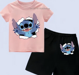 Kids Stitch Shorts and Tshirt Set