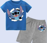 Kids Stitch Shorts and Tshirt Set