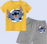 Kids Stitch Shorts and Tshirt Set