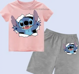 Kids Stitch Shorts and Tshirt Set