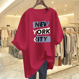 New York City Print Loose Fit Cotton Tshirt