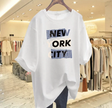 New York City Print Loose Fit Cotton Tshirt