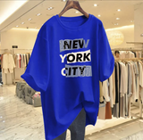 New York City Print Loose Fit Cotton Tshirt