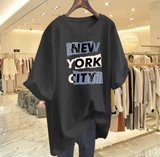 New York City Print Loose Fit Cotton Tshirt