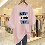 New York City Print Loose Fit Cotton Tshirt