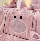 Pink Piggy Blanket /Pillow