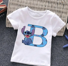 Load image into Gallery viewer, Kids Stitch Initial Tshirt