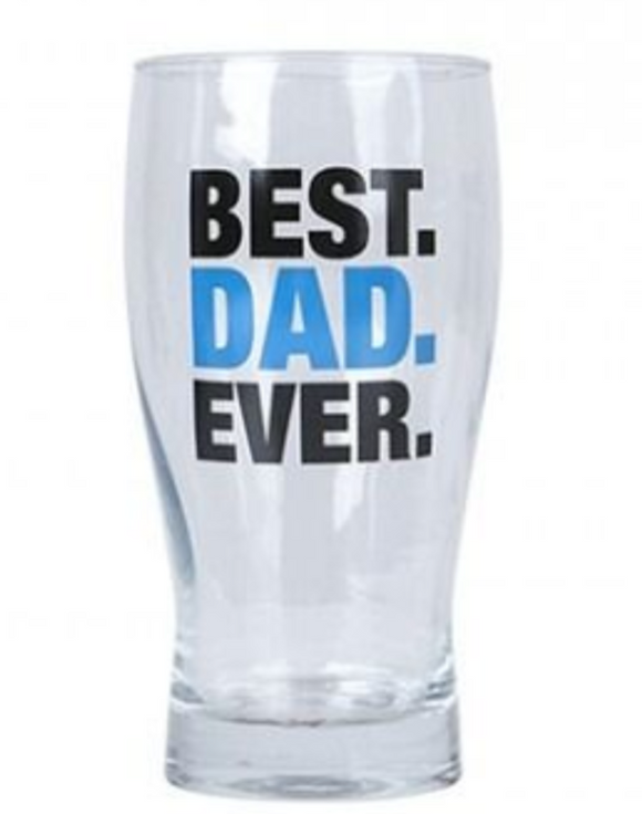 Printed Best Dad Ever Pint Glass