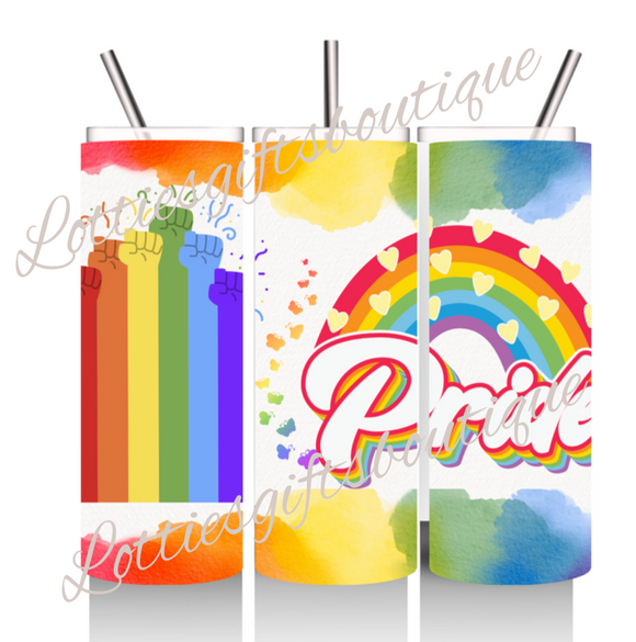 Pride Rainbow 20oz Water Bottle Tumbler