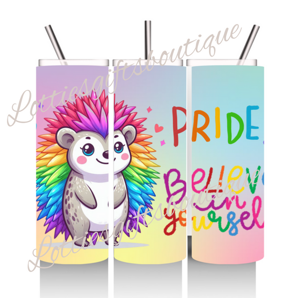 Pride Believe In Yourself 20oz Water Bottle Tumbler