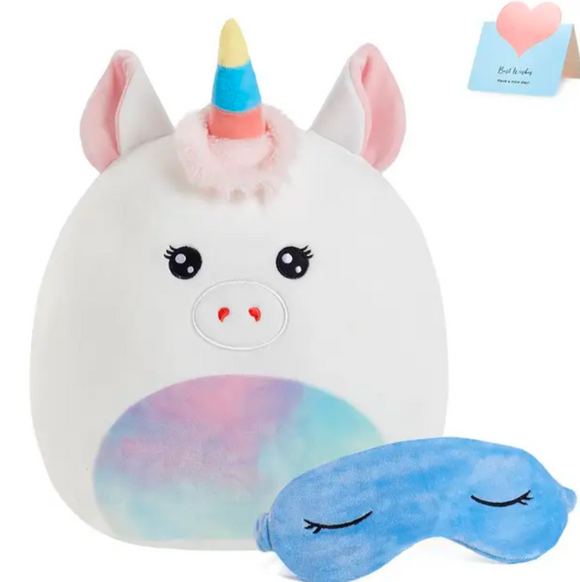 Unicorn Cushion and Eye Mask