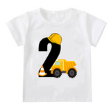 Kids Construction Birthday Age Tshirt