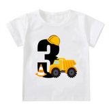 Kids Construction Birthday Age Tshirt