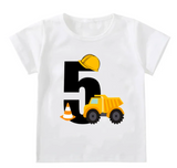 Kids Construction Birthday Age Tshirt