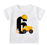 Kids Construction Birthday Age Tshirt