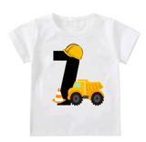 Kids Construction Birthday Age Tshirt