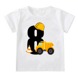 Kids Construction Birthday Age Tshirt