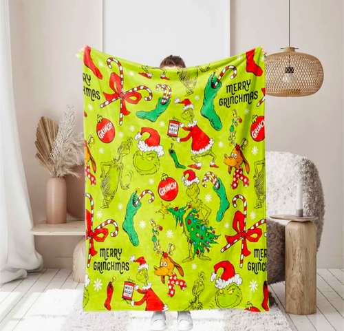 Large Grinch Blanket 150x200cm