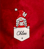 Personalised Gonk Family Red Christmas Sack