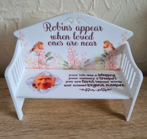 Personalised Memorial Mini Bench Keepsake